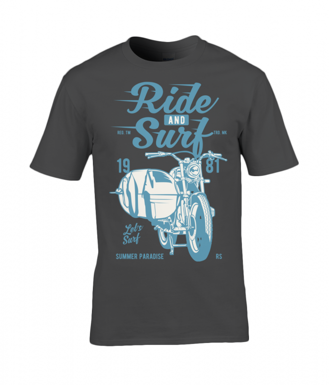 Ride And Surf – Gildan Premium Cotton T-shirt