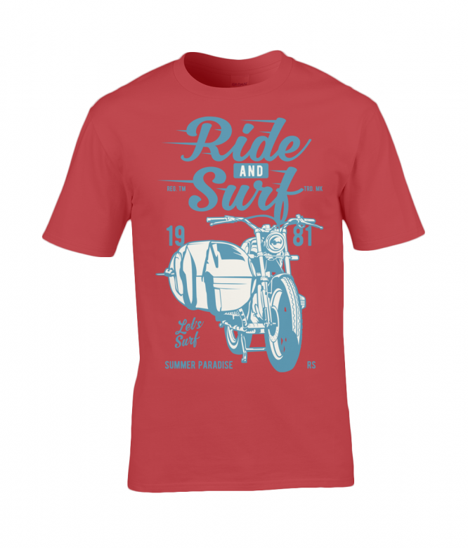 Ride And Surf – Gildan Premium Cotton T-shirt