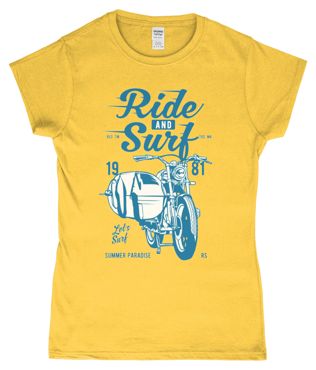 Ride And Surf – Gildan Softstyle® Ladies Fitted Ringspun T-shirt