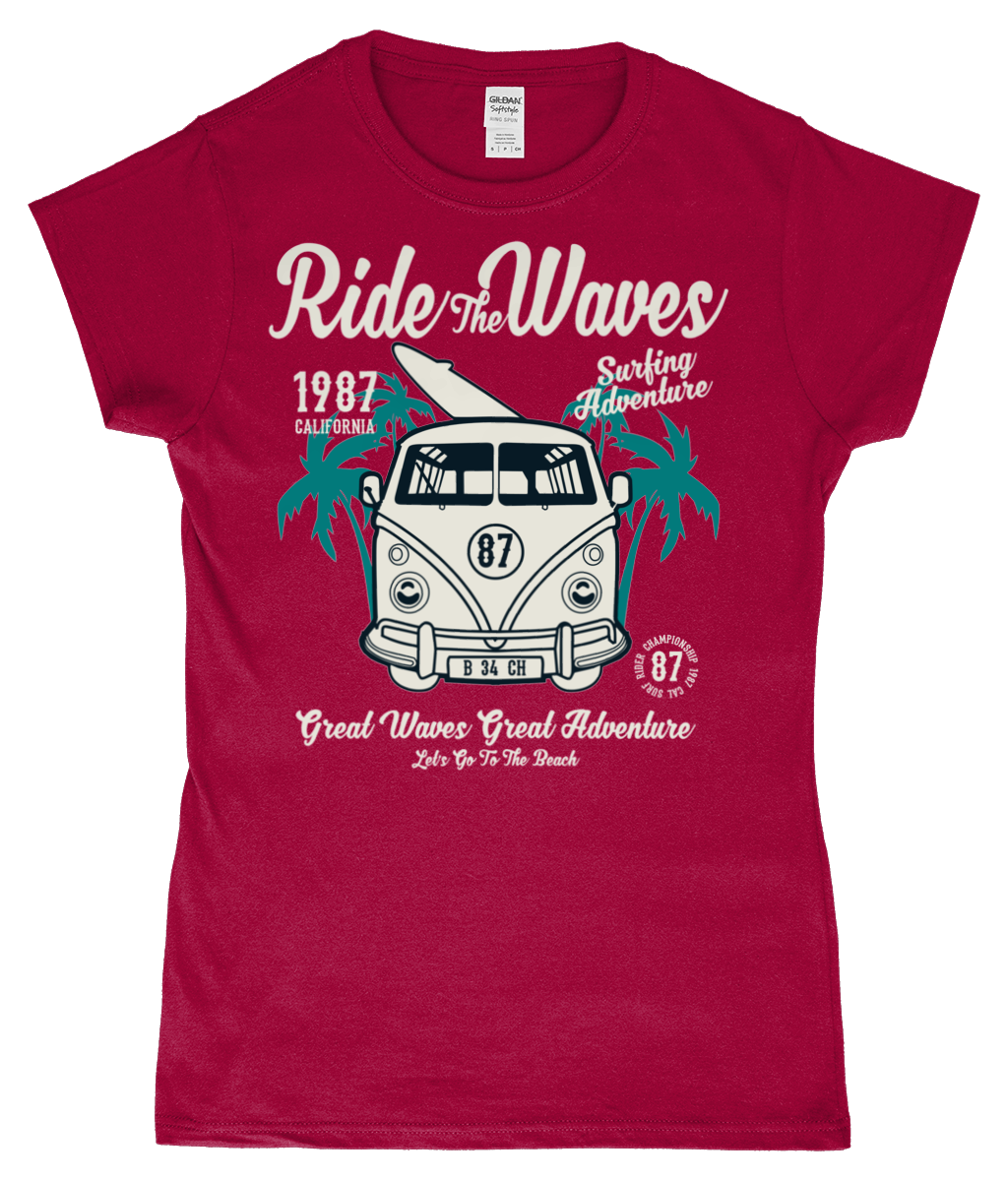 Ride The Waves – Gildan Softstyle® Ladies Fitted Ringspun T-shirt