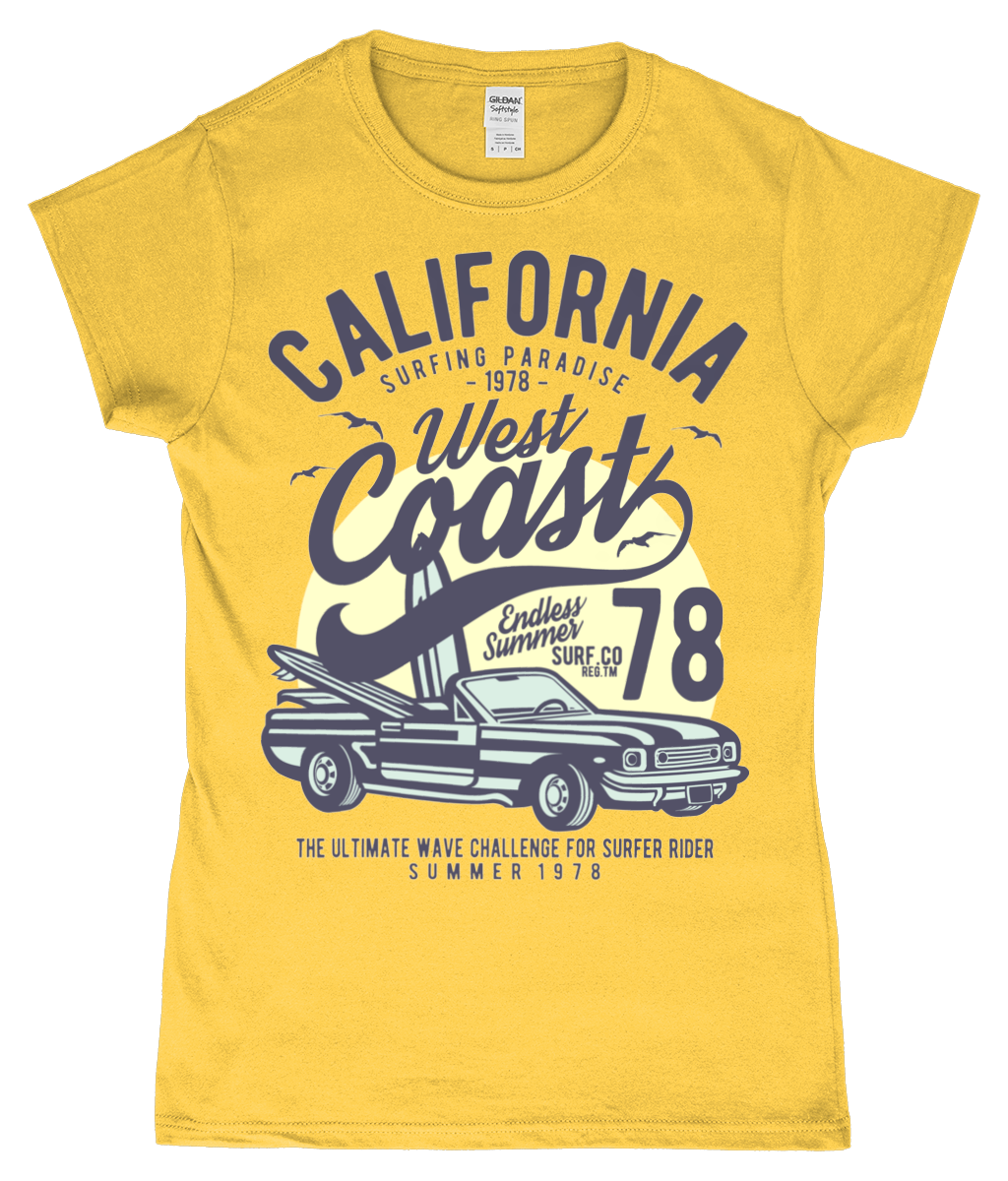 California West Coast – Gildan Softstyle® Ladies Fitted Ringspun T-shirt
