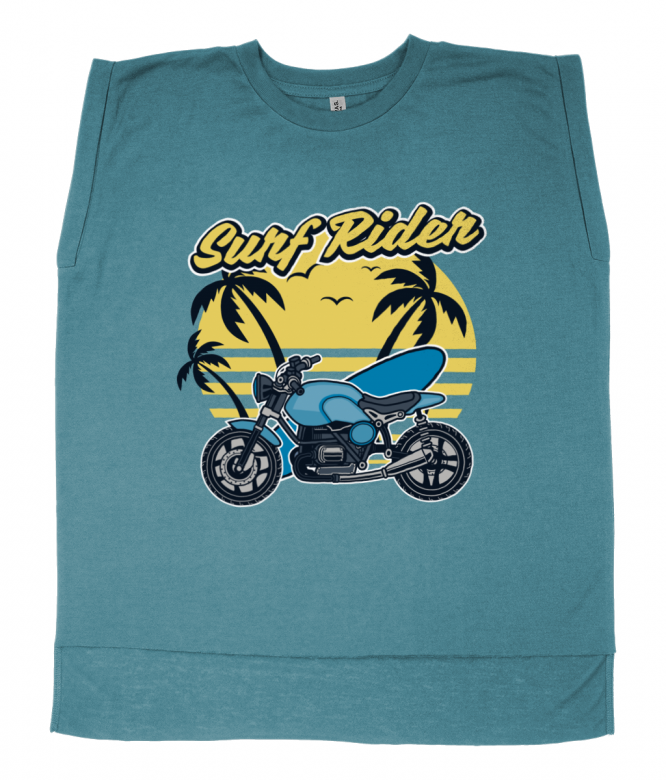 Surf Rider – Bella Ladies Flowy Rolled Cuff Muscle T-shirt