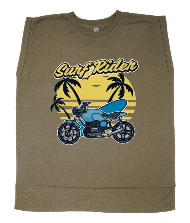 Surf Rider – Bella Ladies Flowy Rolled Cuff Muscle T-shirt