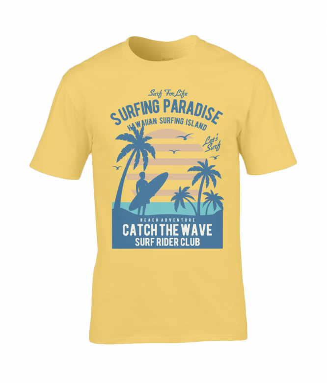 Surfing Paradise – Gildan Premium Cotton T-shirt