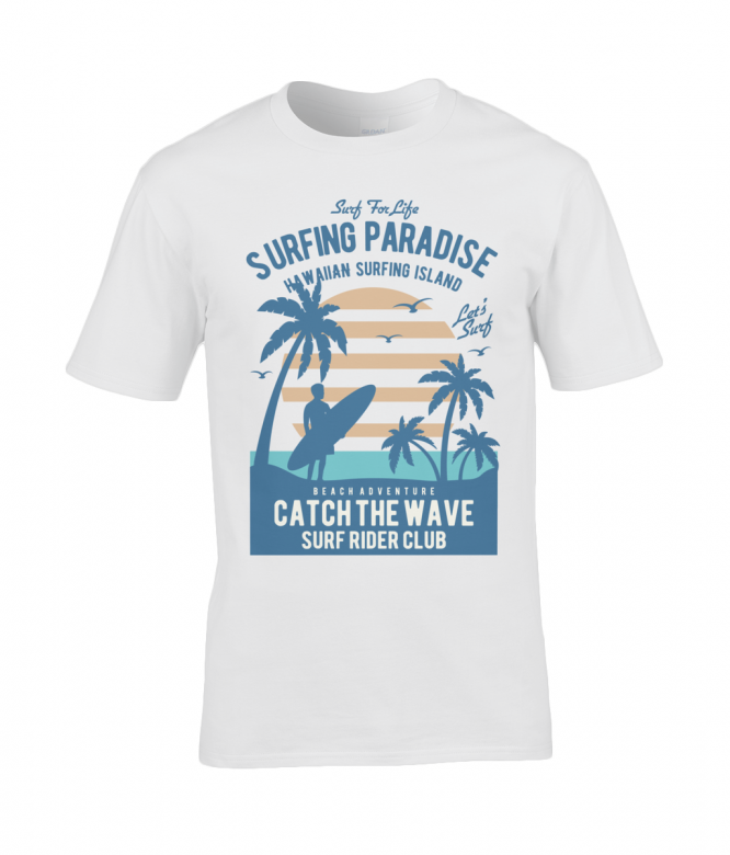 Surfing Paradise – Gildan Premium Cotton T-shirt
