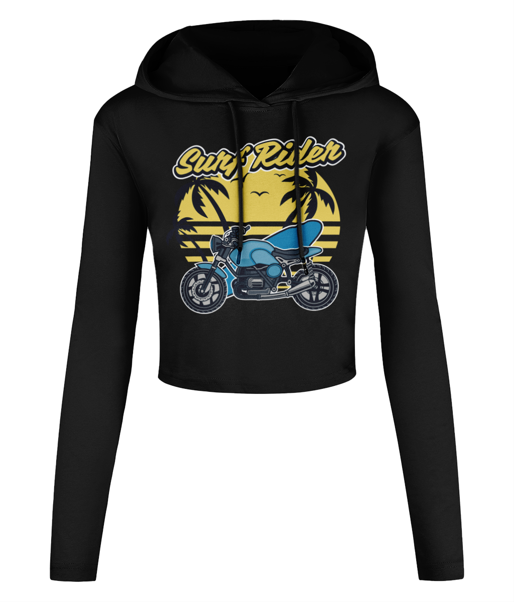 Surf Rider – Women’s Cropped Hooded T-shirt