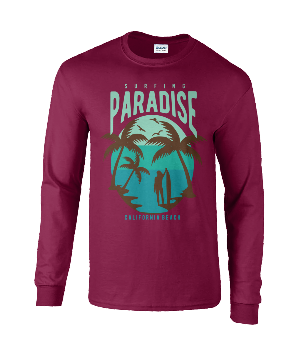Surfing Paradise California Beach – Ultra Cotton Long Sleeve T-shirt