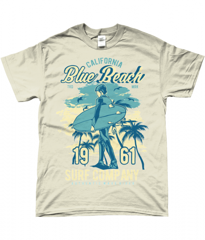 Blue Beach – Softstyle Ringspun T-shirt