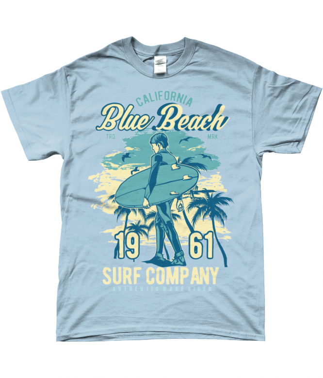 Blue Beach – Softstyle Ringspun T-shirt